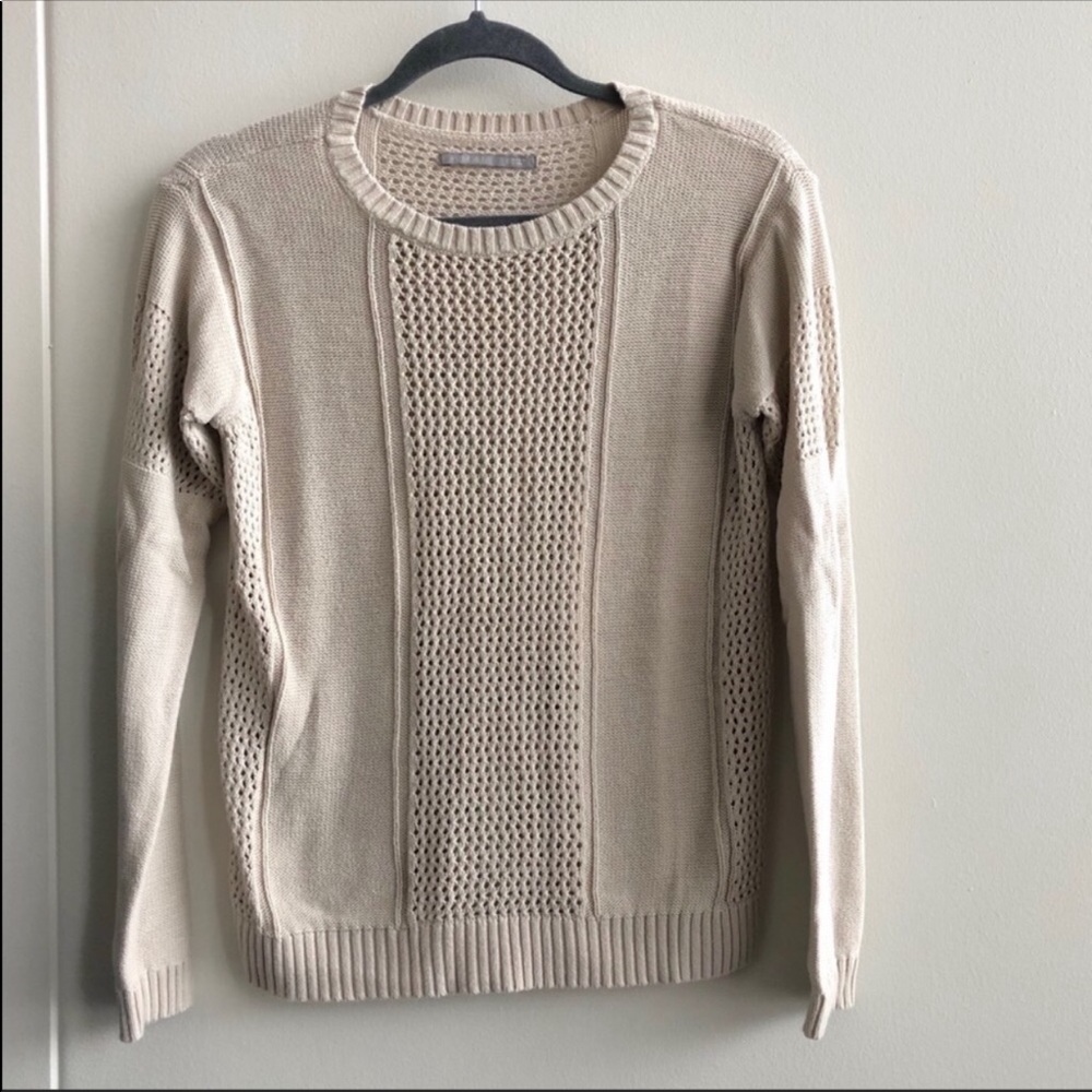 Rubbish Cream Cotton Crochet Knit Sweater